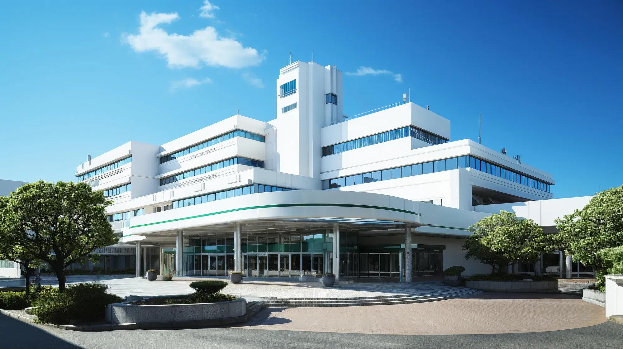 白を基調とした大きな建物